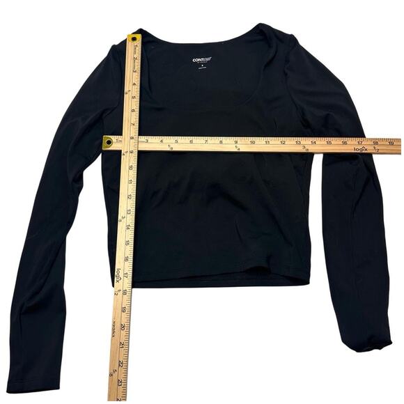 Contour By Pacsun Black LongSleeve Butter Soft Black Top Built in Bra Size S - Picture 3 of 4